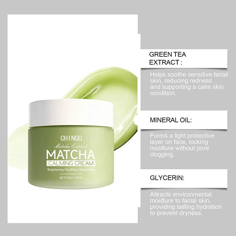 Natural Matcha Daily Skincare Brightening Moisturizing Soothing Repairing Face Cream