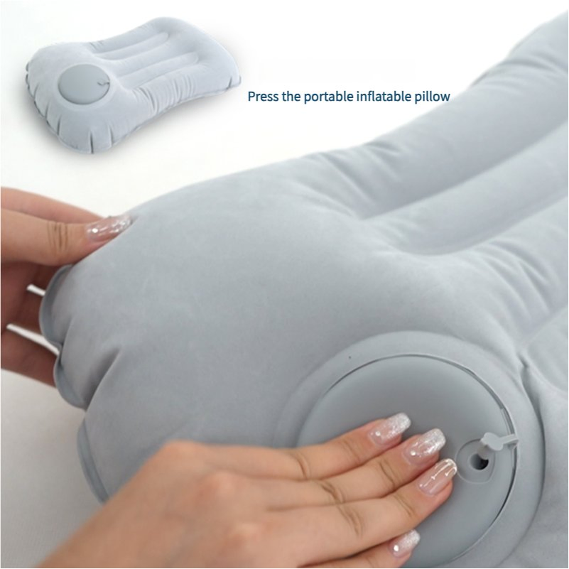 Custom Inflatable Travel Pillow - Portable Camping & Airplane Support Cushion