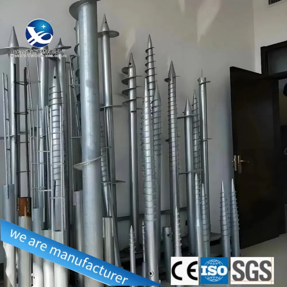 Спиральная свая для солнечных панелей, оцинкованная