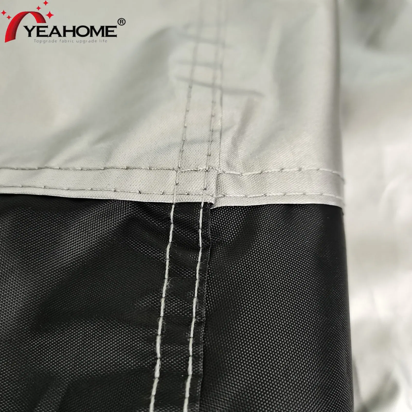 Silver Black Oxford 210D Waterproof Motorcycle Cover Anti-UV