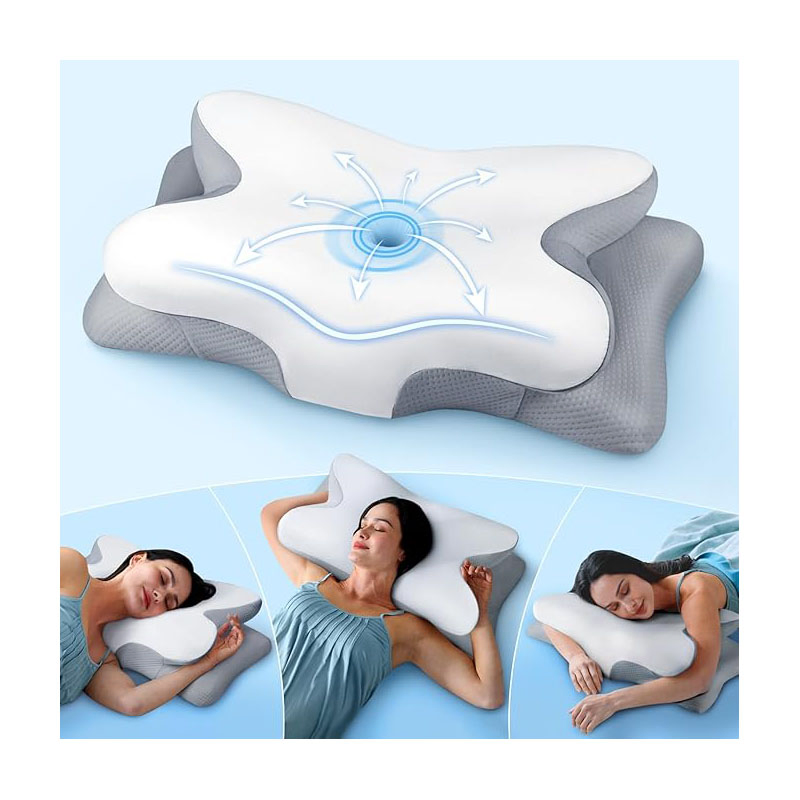 Butterfly Memory Pillow Slow Rebound Decompression Without Strain Ergonomic Neck Pillow