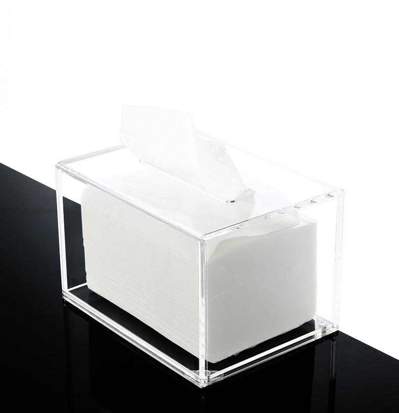 Restaurant Clear Acrylic Tissue Box Plastic Paper Towel Holder