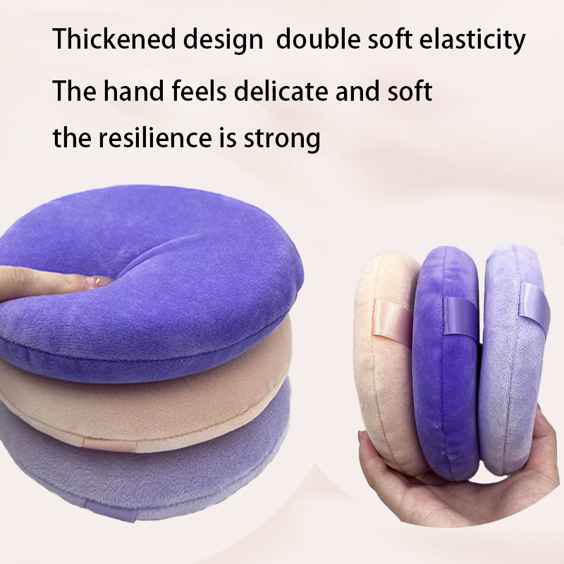 15cm Super Large Powder Air Cushion Short Velvet Round Flocking Fixing Bath Makeup Powder Puff