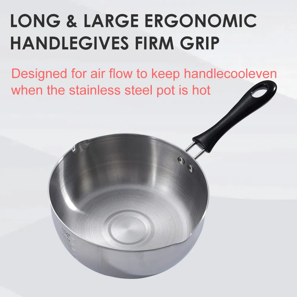 New Design Kitchenware Cooking Set Pans Yukihira Saucepan Stainless Steel Pot