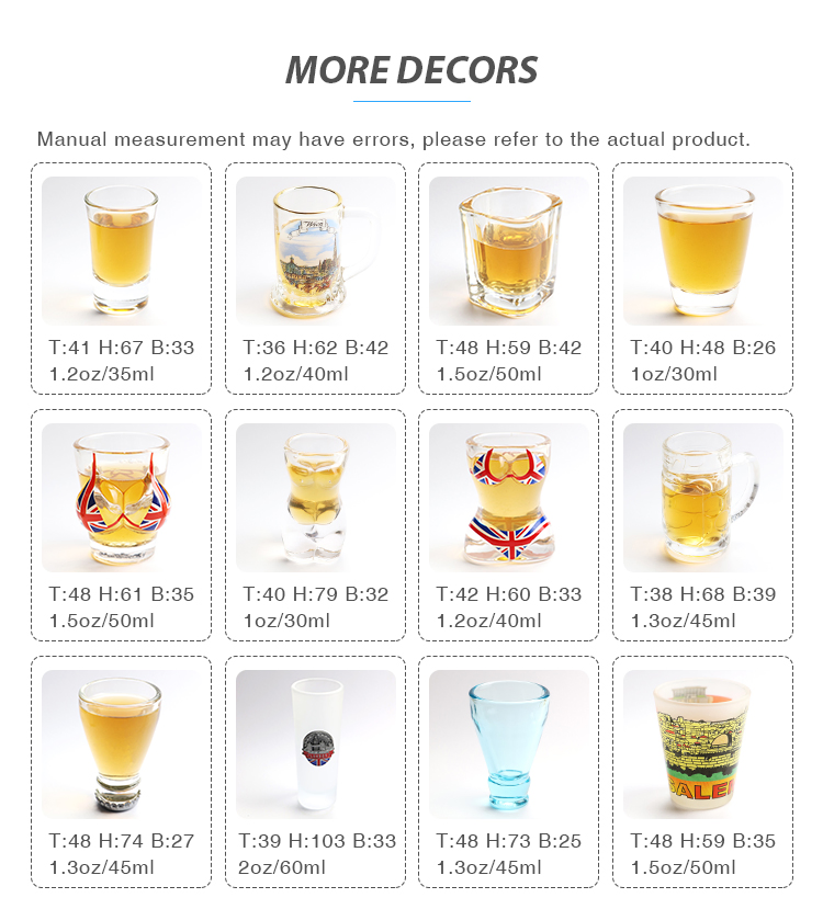 Personalized 2oz Souvenir Custom Logo Shot Glasses Printed Frosted Sublimation Shot Glass