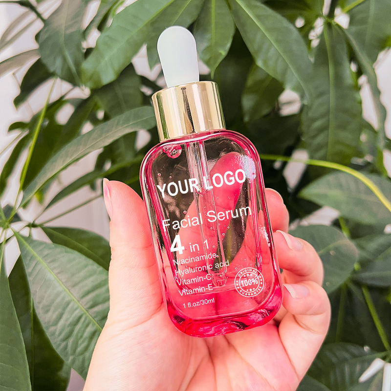 Facial Treatment Skin Care Glow Lightening Niacinamide Hyaluronic Acid Whitening Moisturize 4 in 1 Facial Serum