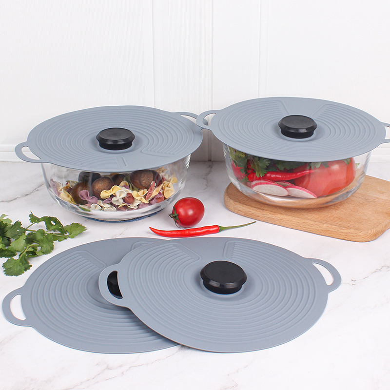 Reusable Food Grade Silicone Suction Seal Lid Covers for Pots, Pans, Bowls, Cups
