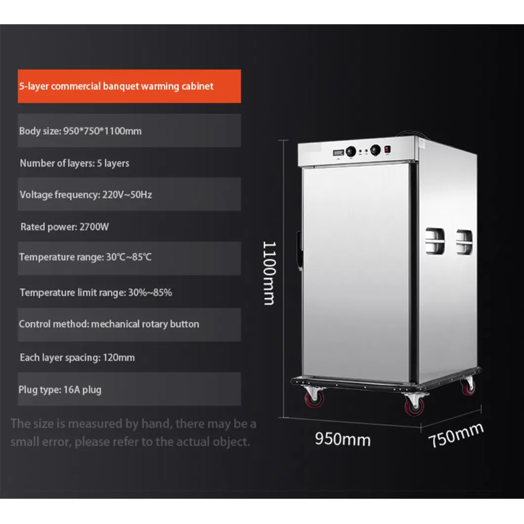 Portable Food Warmer Cabinet with Sturdy Laminate Finish