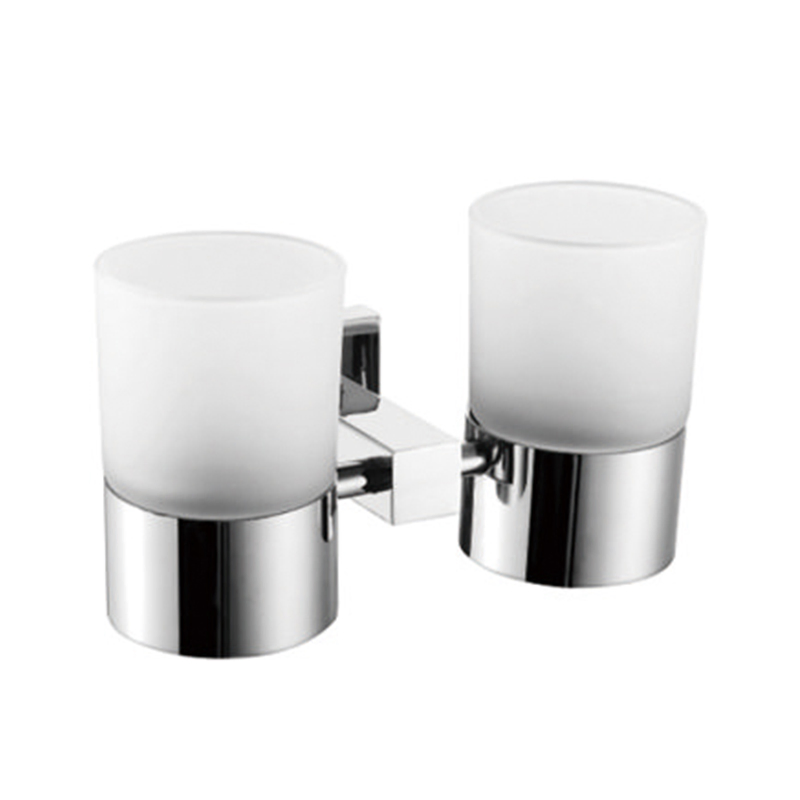 Stainless Steel 304 Cup Holder Toothbrush Holder Single Tumbler Holder with Glass Cup