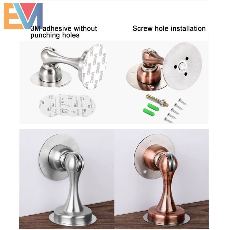 Stainless Steel Bedroom Wooden Door Anti-Collision Household Door Stopper