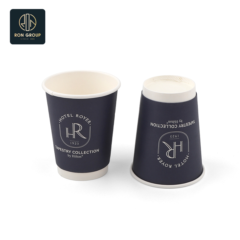 Customized Logo Printed Single Wall Coffee Cup Packaging Disposable Paper Cup