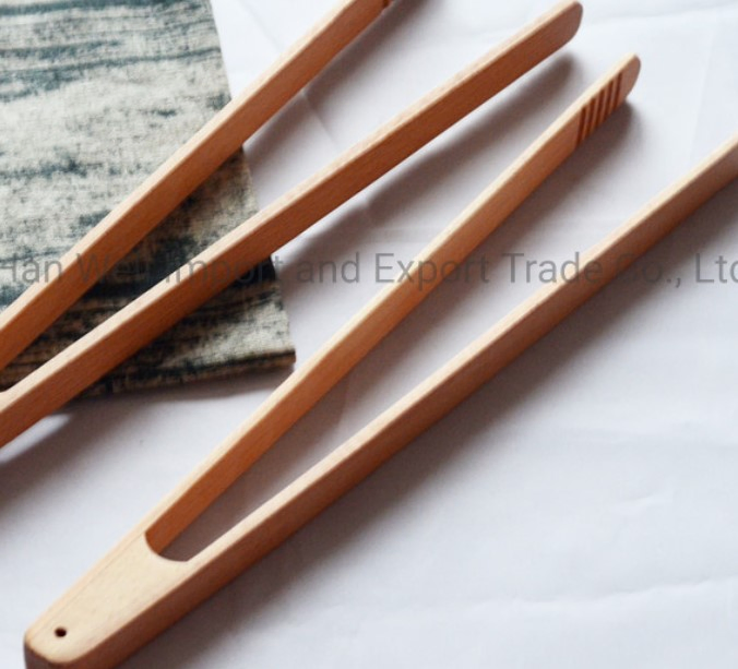 Деревянные щипцы для барбекю и салата