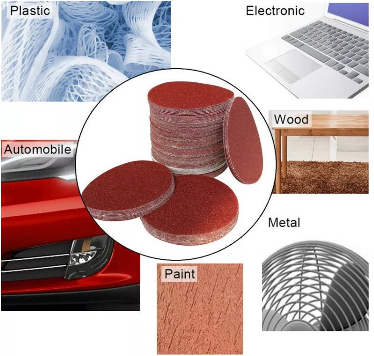 5 Inch Sandpaper to Polishing, Hook and Loop Sanding Disc for Electric Sander