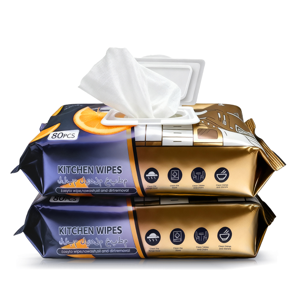 Wet Wipes Kitchen Cleaning Mechanical Oil Contamination Wiping Nonwoven