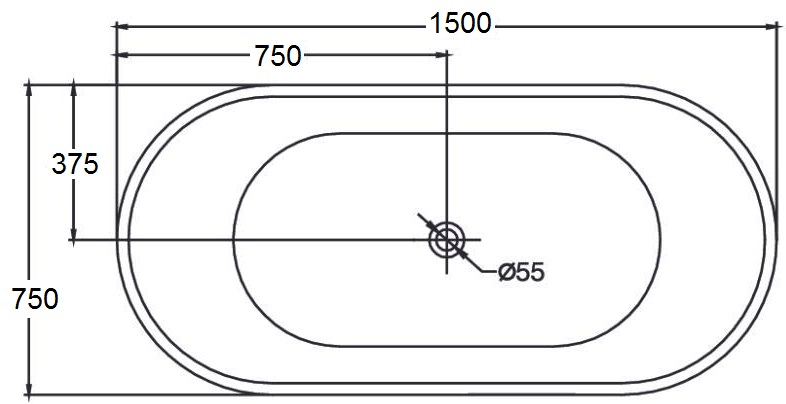Bathroom Sanitary Ware Hot SPA Bath Tub Australia Standard Simple Soaking Tub Freestanding Bathtub