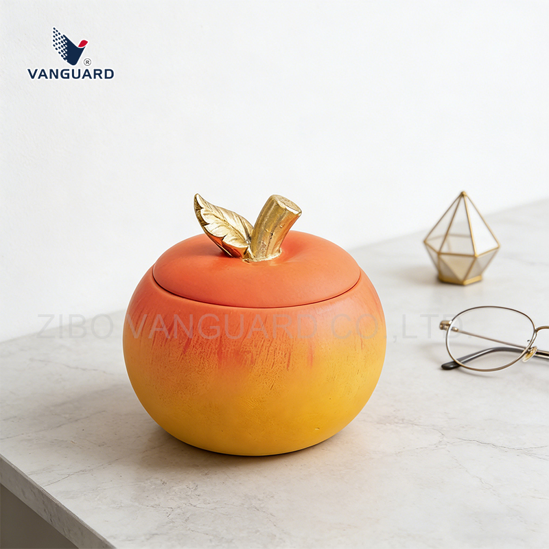 Apple Shape Ashtray Resin Keepsake Statue Custom Resin Ornament for Home Decor