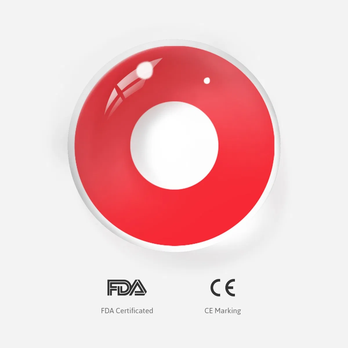 Hot Selling Crazy Color Design Halloween Lenses Sharingan Contacts Cosplay Crazy Cosmetic Soft Red Color Contact Lens