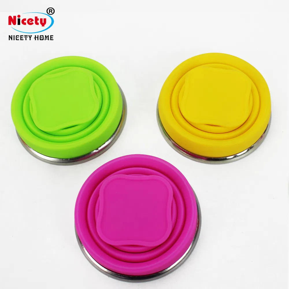 Wholesale Hot Selling Portable Water Cup Outdoor Coffee Tea Mug Silicone Folding Cup with Lid