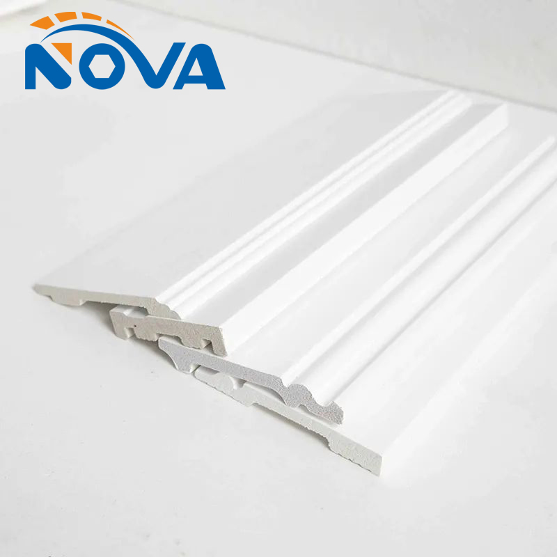 Easy Install Interior Decoration Polystyrene Mildew Proof Waterproof Flooring Accessories PVC PS Skirting Board
