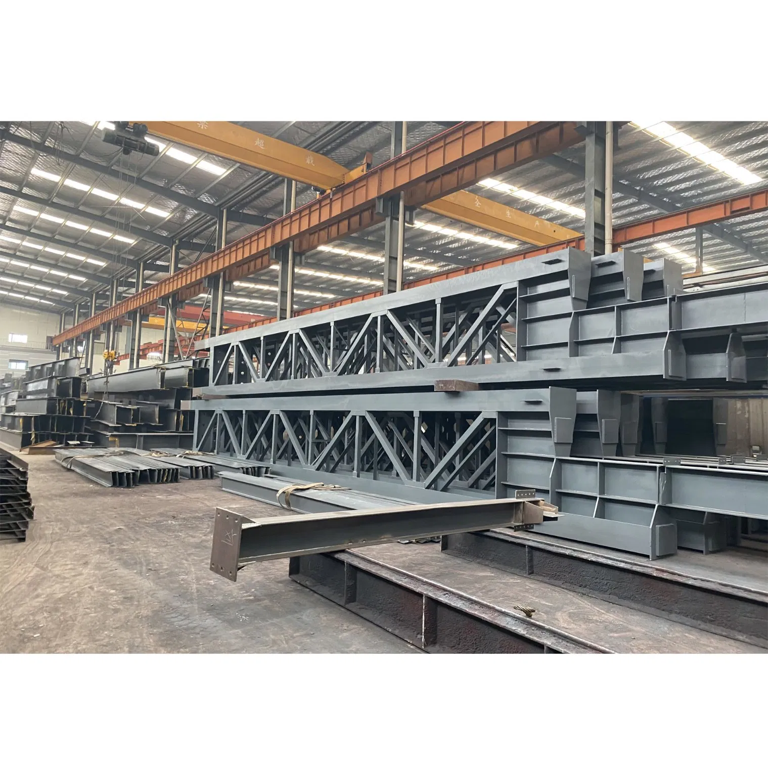 Steel Structural H Beam Steel Structure Lattice Column for Tanzania Hangar