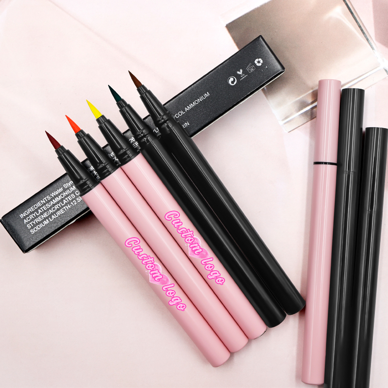Wholesale High Quality Long Lasting Waterproof Smooth Liquid Matte Eye Liner Private Label Logo Single Color Black Eyeliner