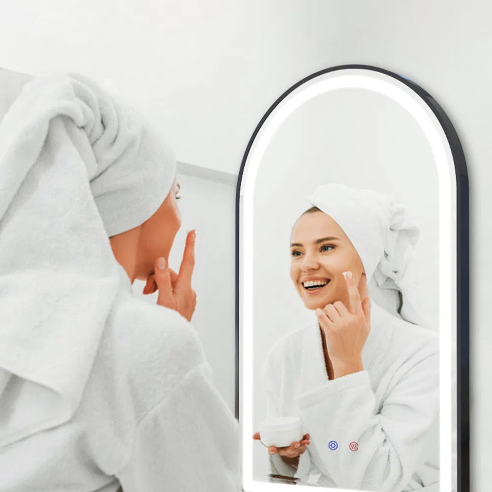 Gold Aluminum Oval Metal Frame Mirror Wall Mirror for Modern Home Decoration Luxury Interior for Bathroom Mirror