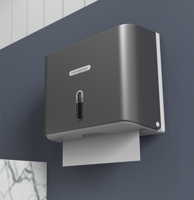 Wall Mounted Multifold Paper Towel Dispenser, Transparent Window Commercial Hand Towel Dispenser for Office & School