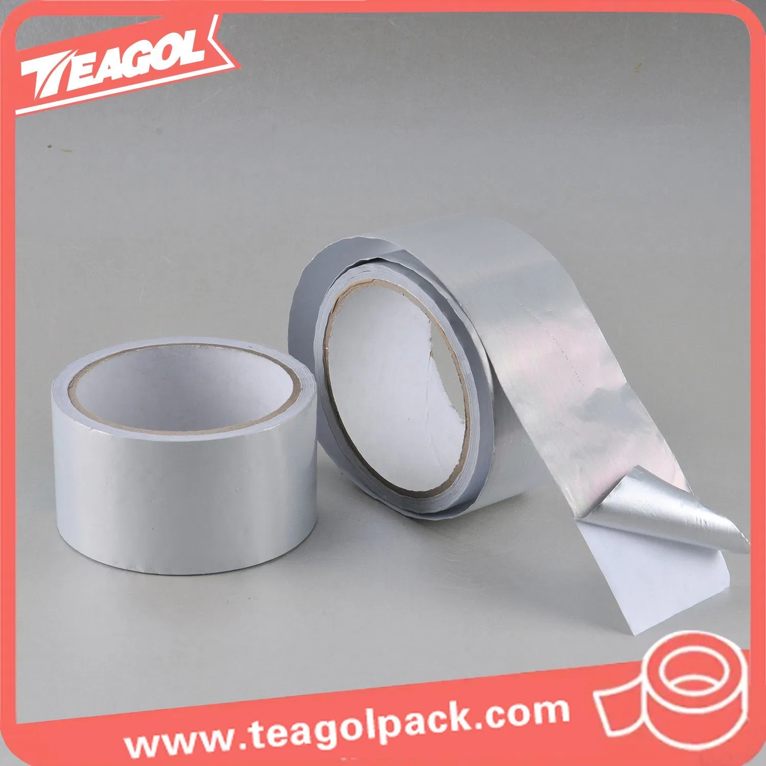 High Tack Flame Retardant Aluminum Foil Duct Tape with W/Total Thickness 30mic 40mic 50mic 60mic 70mic