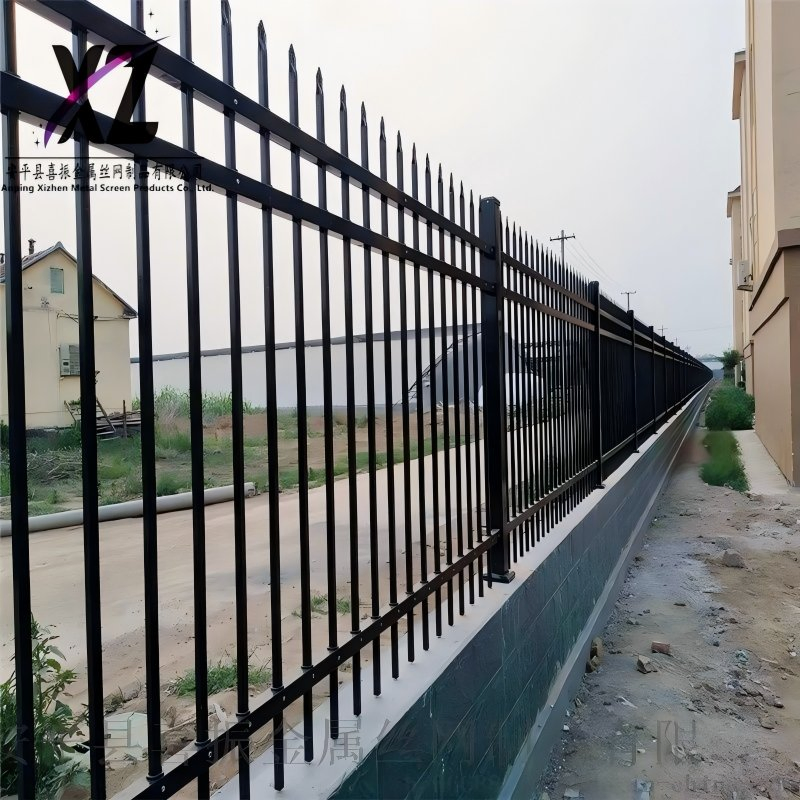 China Galvanized Steel Picket Metal Panel Iron Wire Mesh Fence Steel Spear Fence