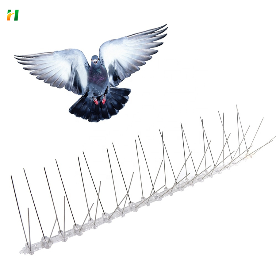 Factory Direcct Sale Invisible Plastic Base Bird Spike for Parking Lot Protection Bird Repeller