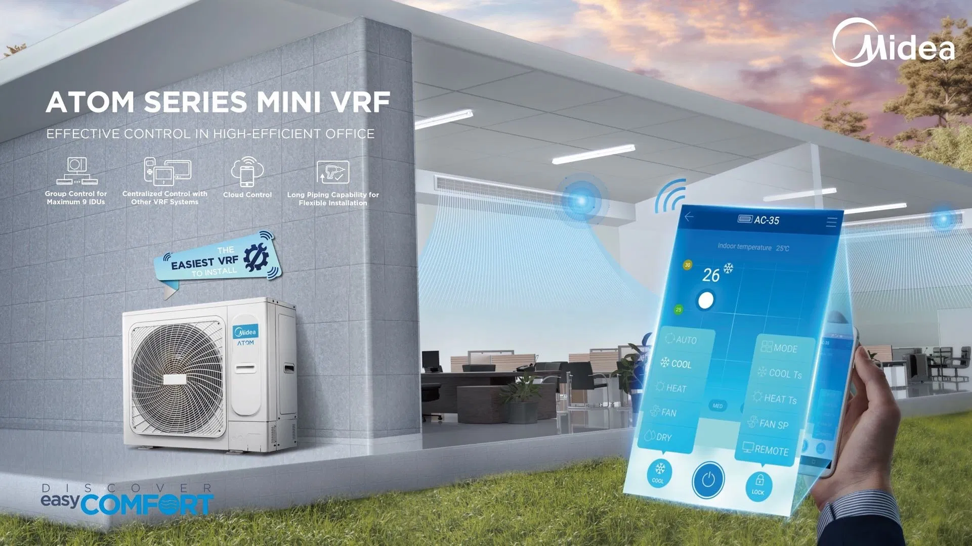 Промышленный кондиционер Midea VRF серии Atom B, 28 кБТЕ