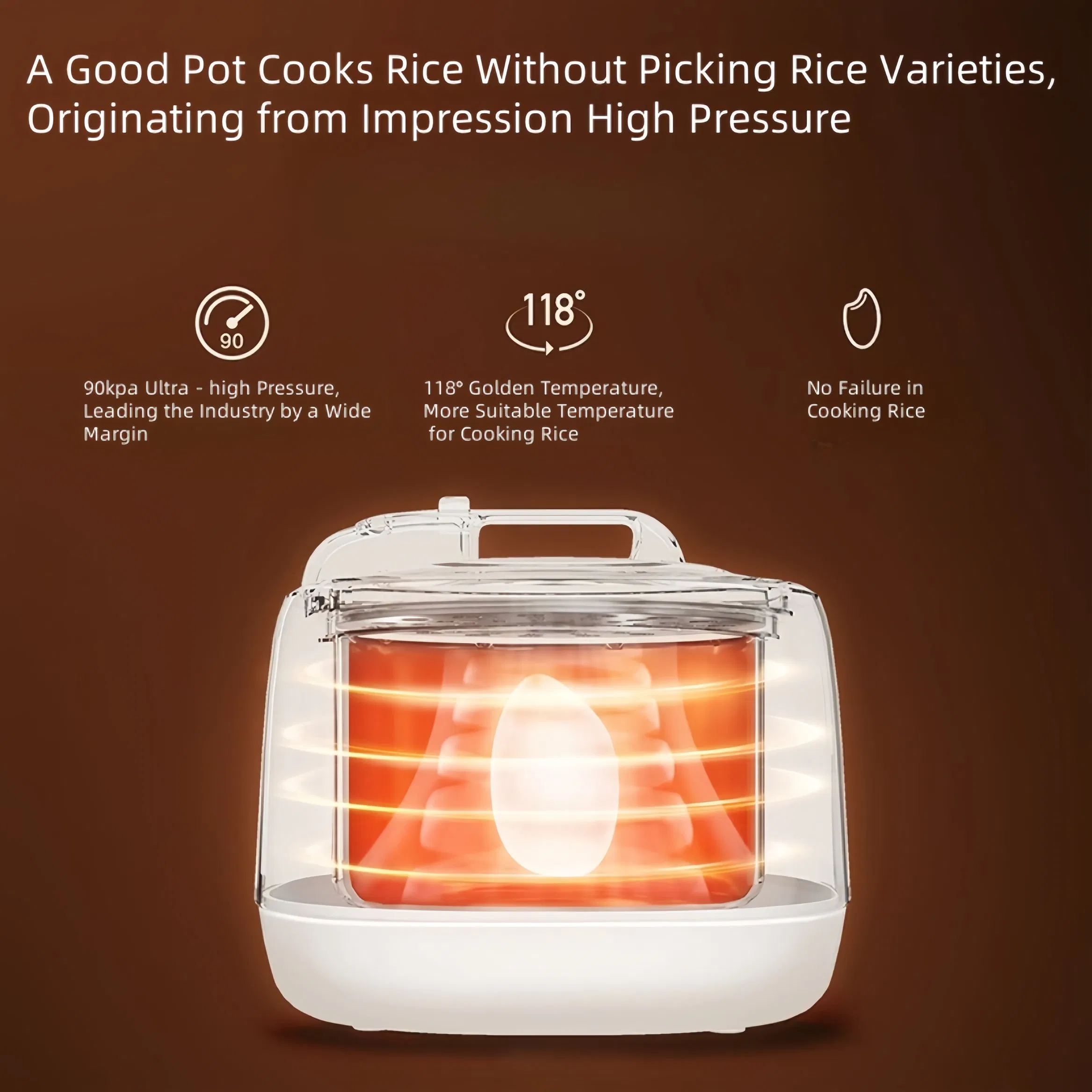Smart Low Gi Electric Rice Cooker with Pressure Cooking Features