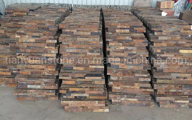 Slate Stone Cladding with Cement for Wall Decoration