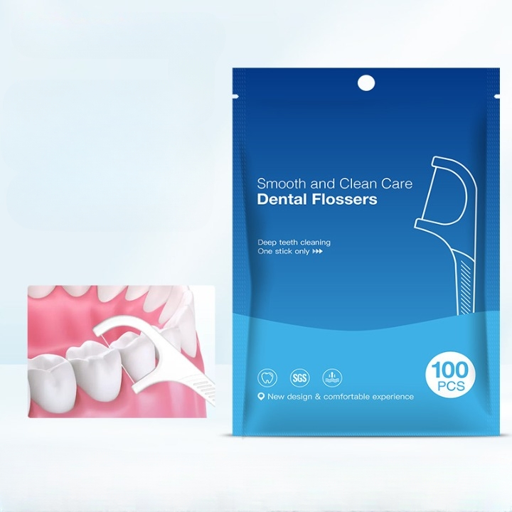 Portable Zipper Bagged Polymer Anti Slip Groove Oral Cleaning Dental Floss