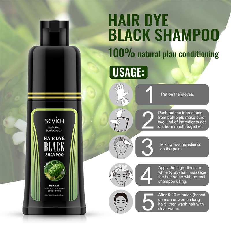 No Side Effect Natural Hair Black Shampoo for Black Women