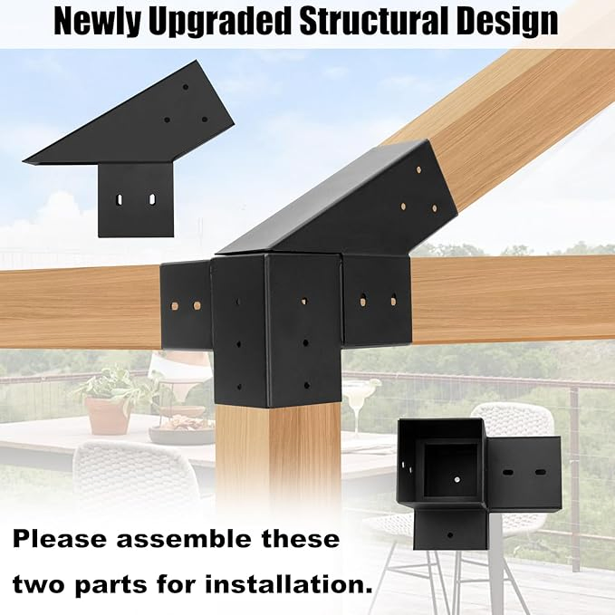 30° Slanted Pergola Whole-Set Kit for 4"X 4" Wood Pergola