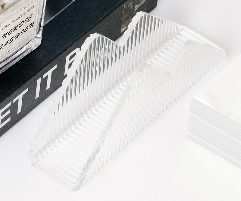 Acrylic Tissue Box Designed Like a Mountain Peak for Chic Storage