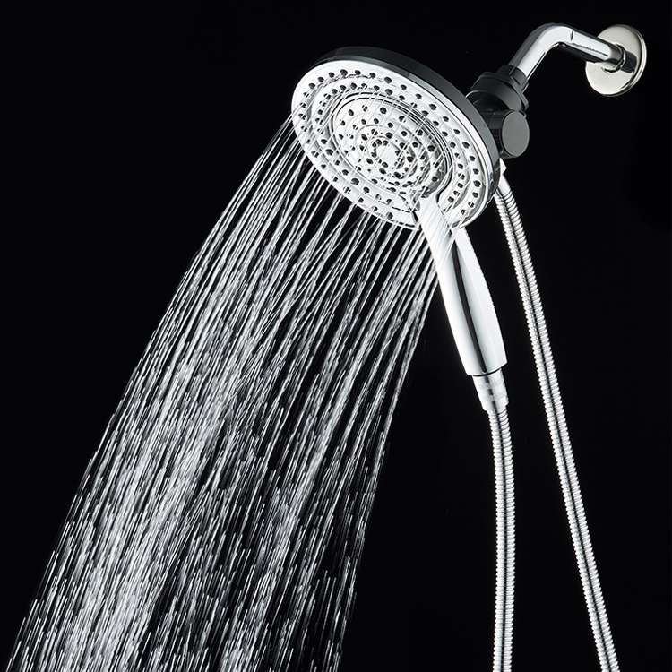 Sanipro 2-in-1 Combo ABS Plastic 7 Function Hand-Held High Pressure Shower Head, Bathroom Rain Top Spray Set