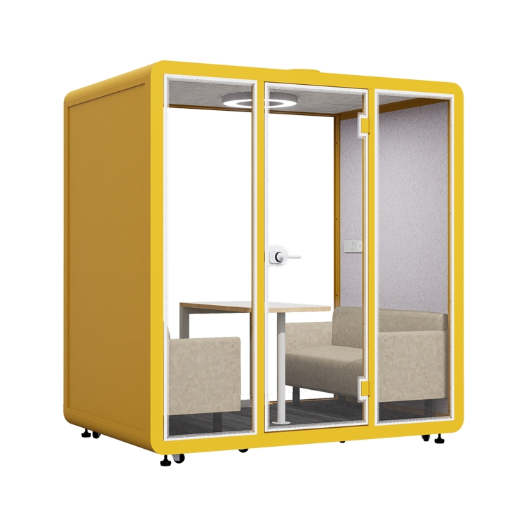 Silent Privacy Soundproof Phone Meeting Pod with Fresh Air System for Indoor Office Pantry