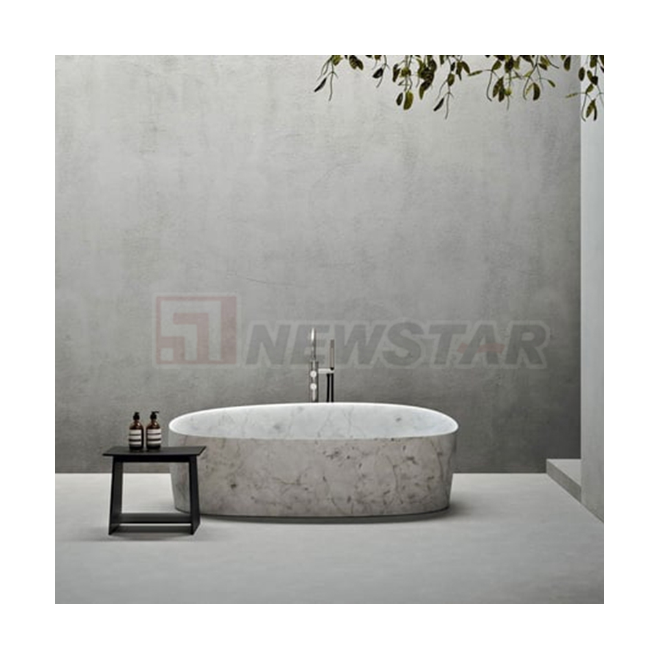 Мраморная ванна Carrara White для ванной комнаты