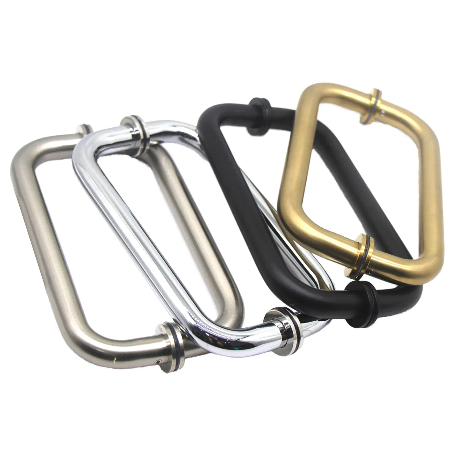 Wholesale Stainless Steel Toilet Glass Door Cubicle Hardware Round Tube Sanitary Ware Accessories Brass Pull Fittings Slidng Shower Enclosure Room Handle