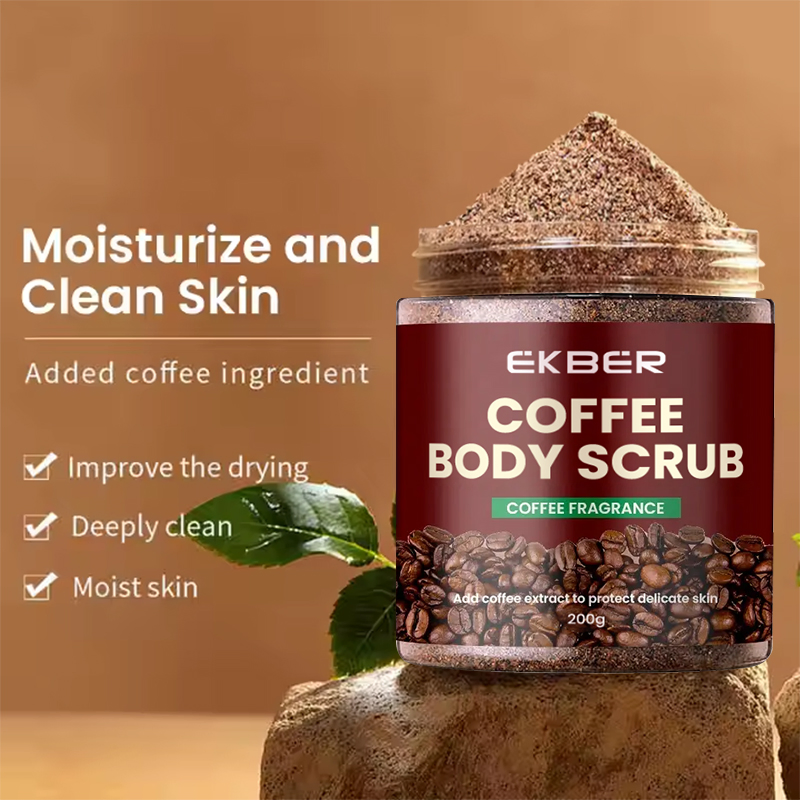 Customize Logo Coffee Body Scrub Salt Deep Cleaning and Moisturize Skin Exfoliator