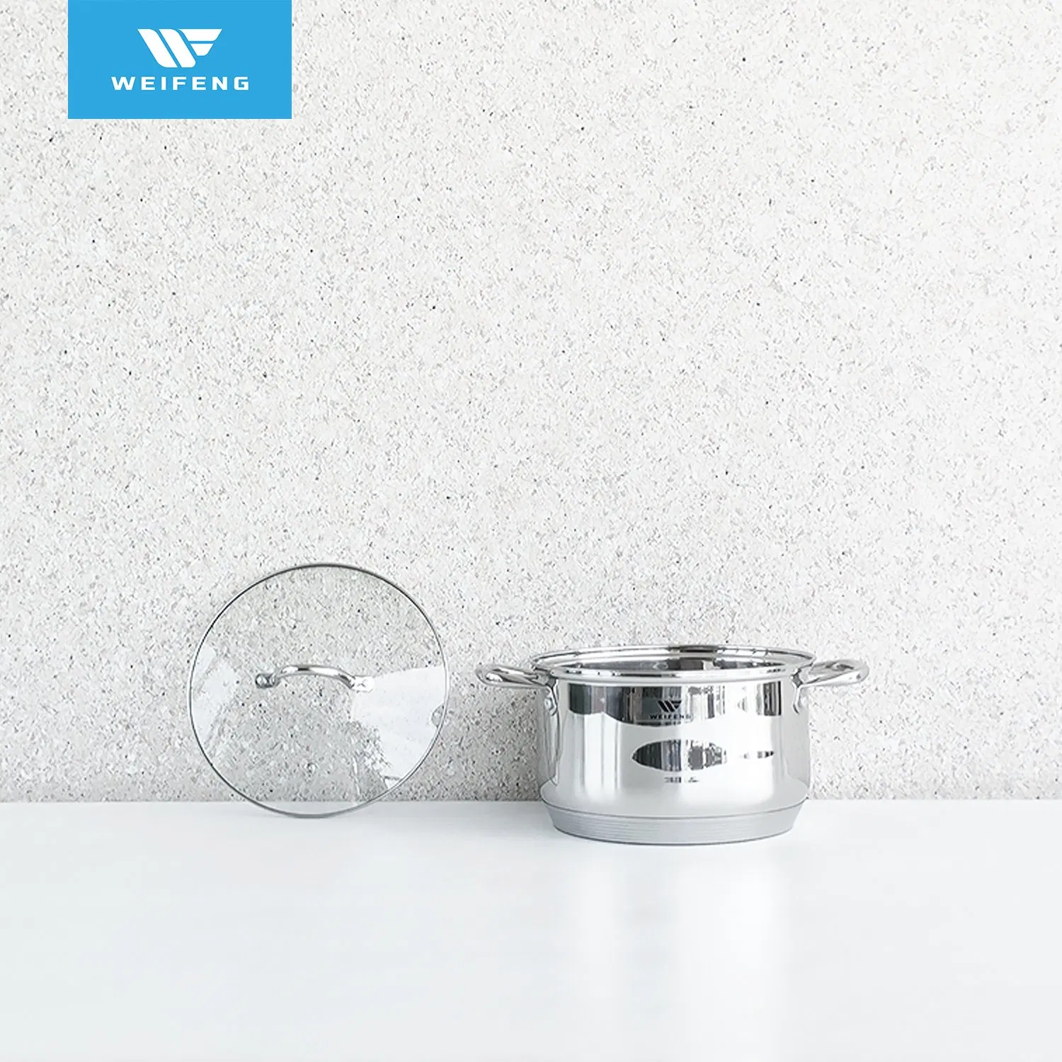 12PCS Durable Stainless Steel Cookware with Hollow Ss Tube Knob