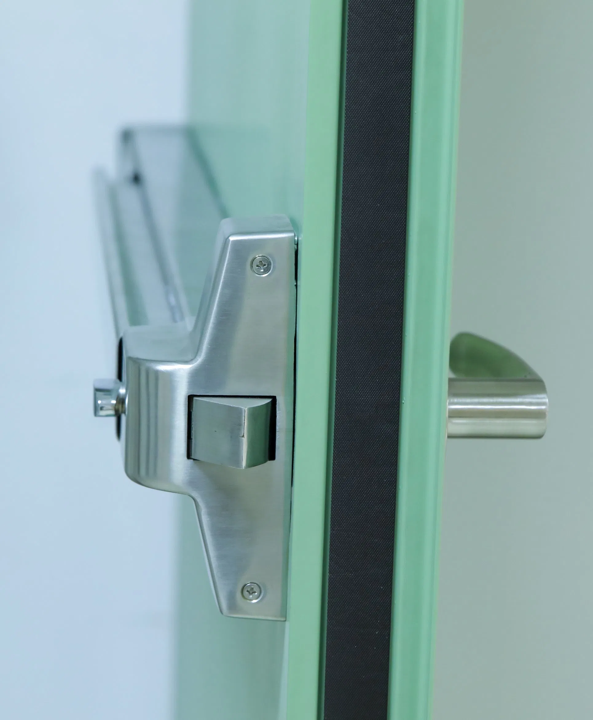 Finished Grey Steel Fire Door with Escape Lock. Factory Direct Sale