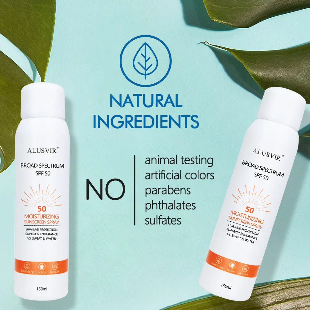 Organic Sunblock Waterproof Moisturizing Whitening SPF 50 Sunscreen Mist Spray