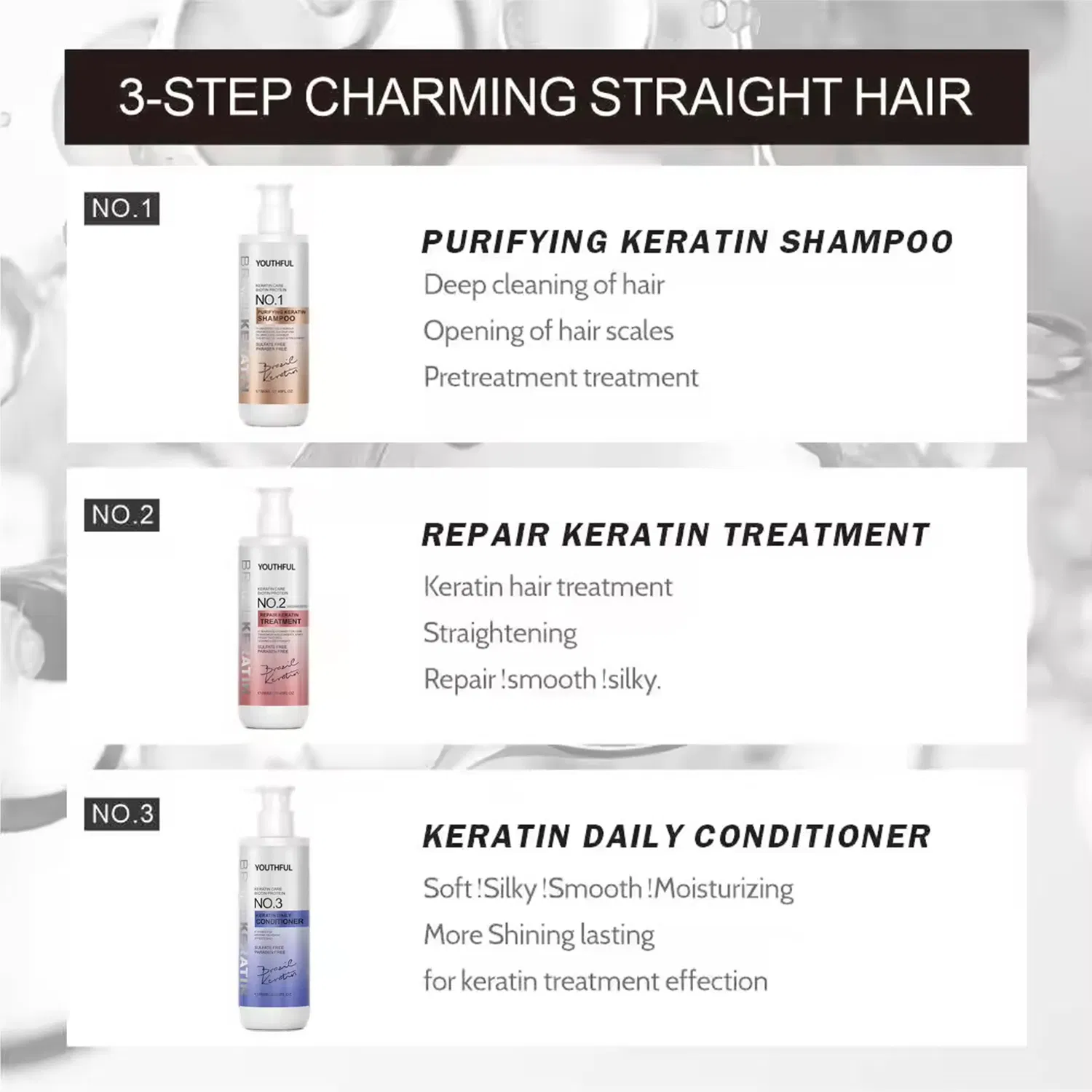 Professional Salon Private Label Keratin Hair Treatment Straightening Cream