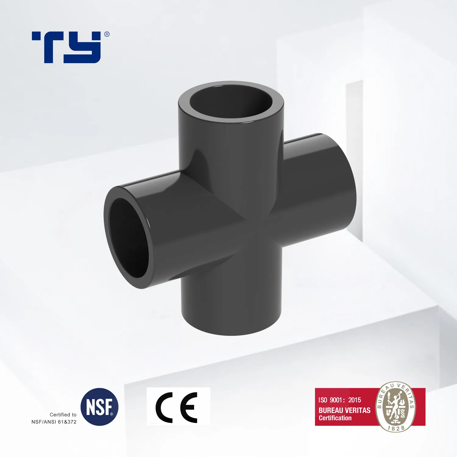 New Design Water Supply Type Pn16/Pn10 Pressure PVC Pipe Fitting Cross