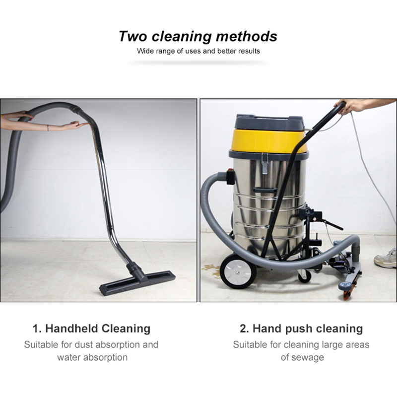 Large Capacity Cleaning Machine Three-Motor Wet/Dry Vacuum Cleaner (Rear Squeegee)