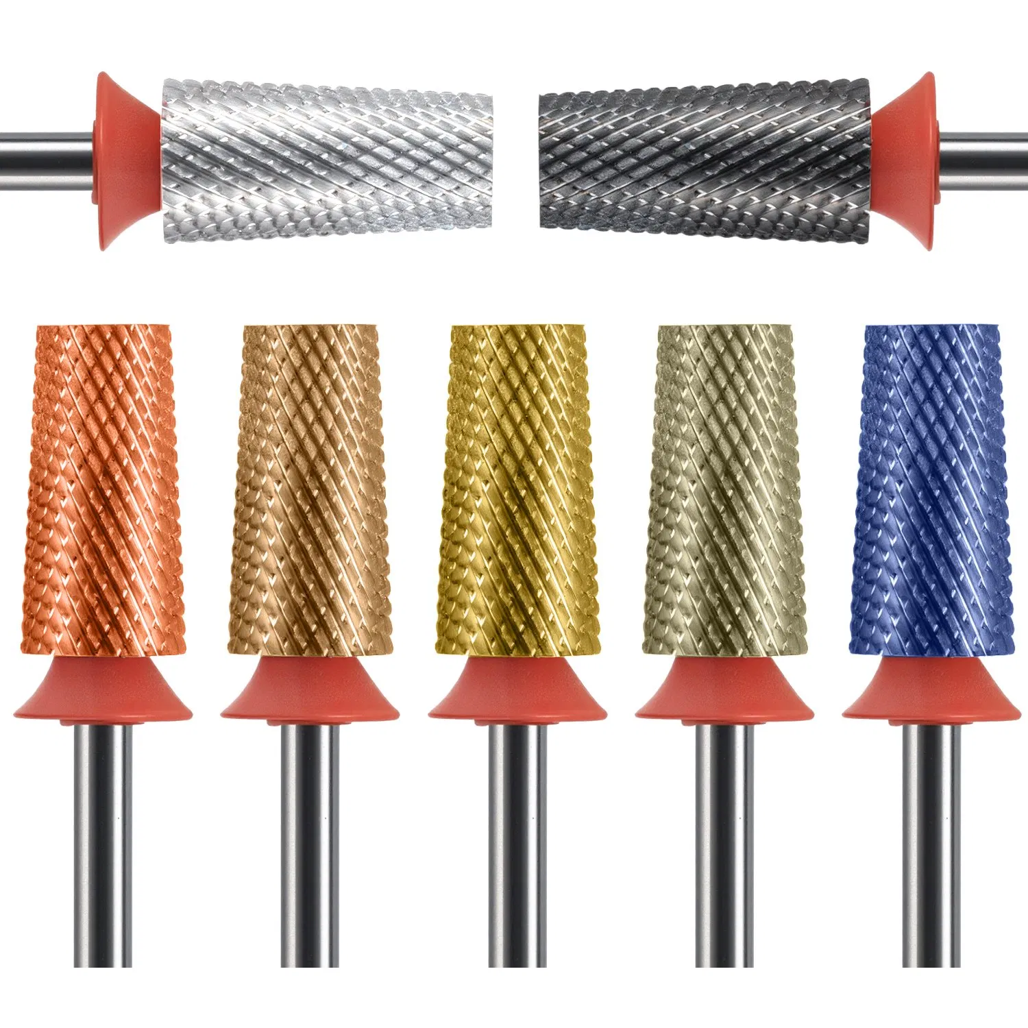 Wholesale E File Nail Drill Bits Diamond Tungsten Carbide Tapered Barrel Nail Drill Bits Set