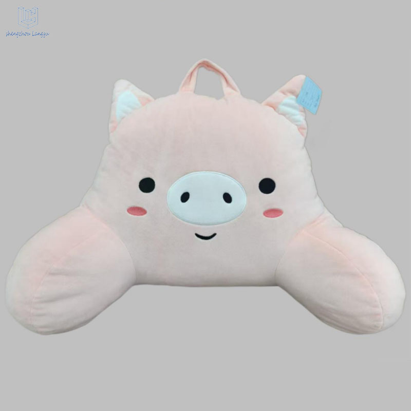 Wholesale Langyu Cute Animal Shape Plush Lumbar Pillow/Neck Pillow for Home & Office Adorable Animal Plush Lumbar Cushion
